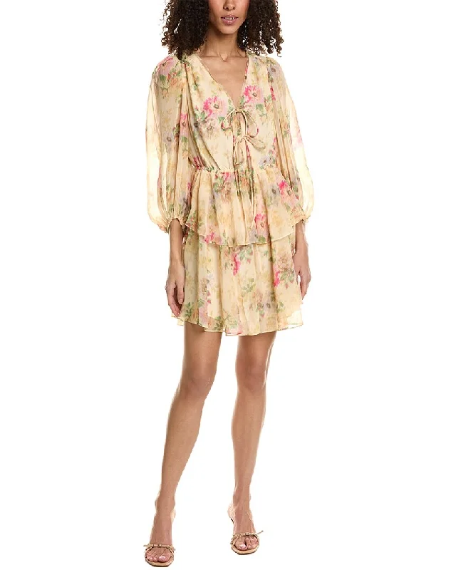 Affordable Yet Stylish Mini Dress -Ted Baker Printed Tie-Front Mini Dress