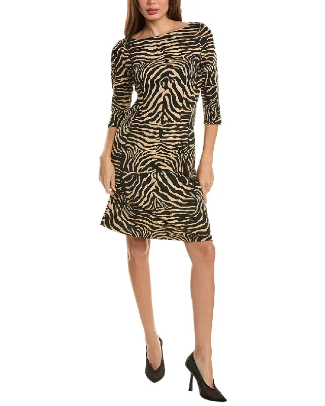 Mini Dress for a Casual Look -J.McLaughlin Mari Boatneck Mini Dress