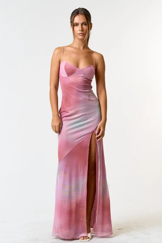 striped summer maxi dress-Tie Dye For Maxi Dress