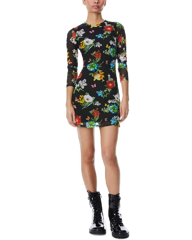 Chic and Modern Mini Dress -alice + olivia Delora Flare Mini Dress