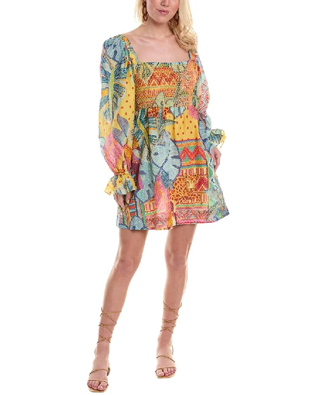 Holiday Ready Mini Dress -FARM Rio Summer Tapestry Mini Dress