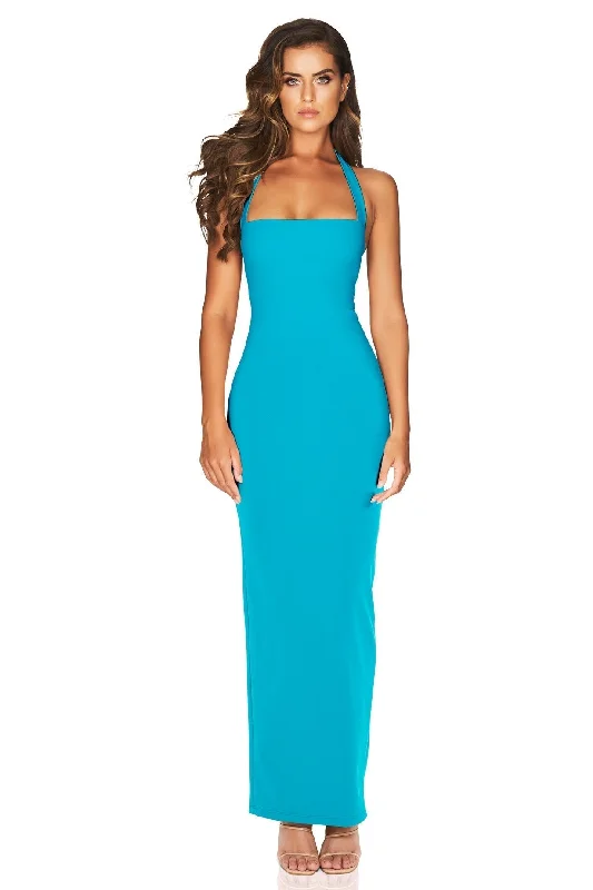 high-waist casual maxi dress-Nookie Boulevard Maxi Dress - Blue