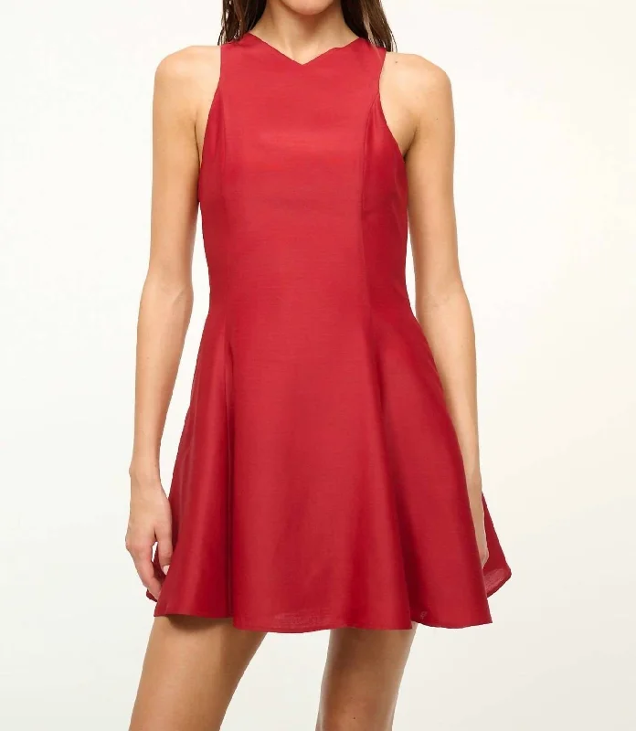 Affordable Yet Stylish Mini Dress -Mini Heike Dress In Rouge