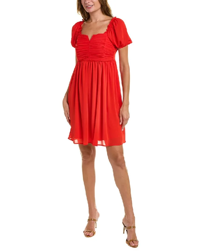 Fashionable Mini Dress for Women -Tahari ASL Ruched Mini Dress