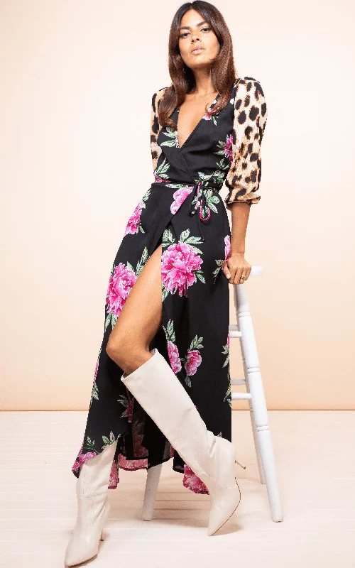 relaxed fit floral maxi dress-Jagger Maxi Dress In Print Mix