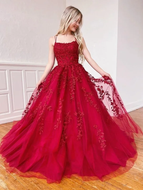 off shoulder evening dress-Elegant Long Burgundy Lace Prom, Burgundy Lace Formal, Wine Red Lace Evening