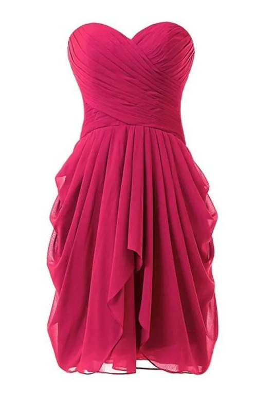 evening dress with shawl-Hot Pink Chiffon New Star Prom Homecoming Dresses