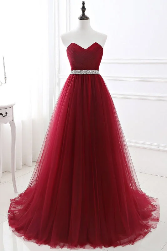 ball gown evening dress-Ravishing Ruby Sweetheart Gown for an Elegant Evening