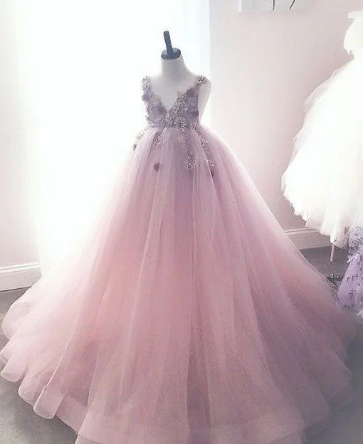 sleeveless tulle evening dress-Spaghetti Straps Empire Long Flower Girl Dresses Pageant Gown