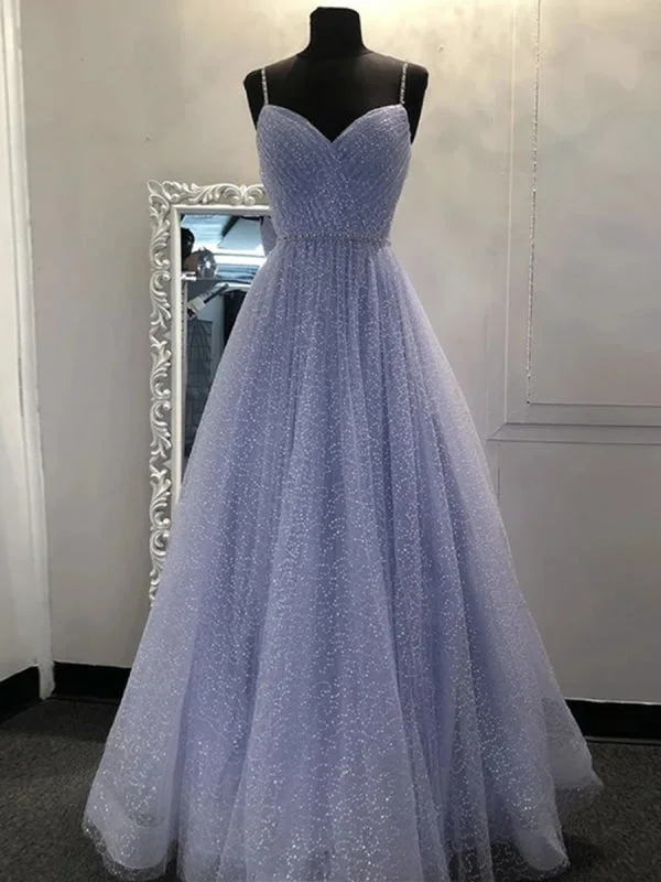 halter neck evening dress-Stylish V Neck Sequins Lilac Prom 2020, Shiny Lilac Lavender Formal Graduation Evening, Sparkly Party