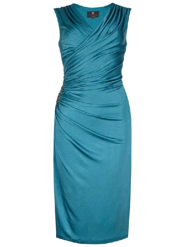 asymmetrical evening gown-V Neck Sheath Mother of the Bride Dresses