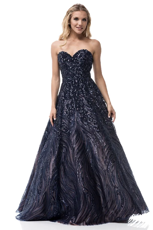 strapless evening dress-CP8164