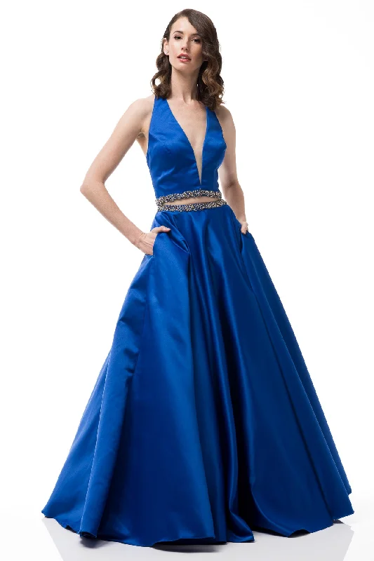 off-the-shoulder evening gown-FR17310