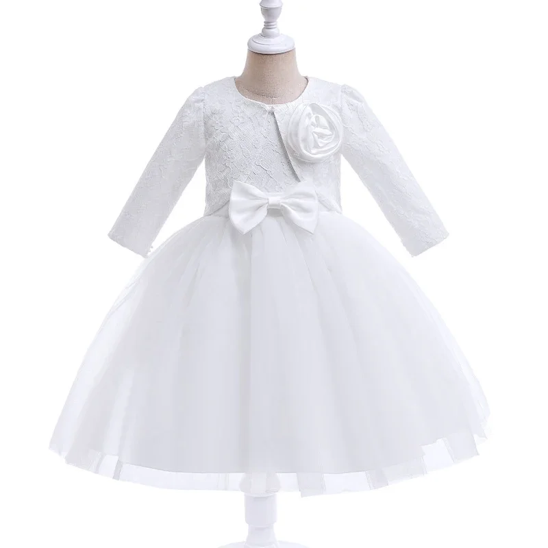 modest evening dress-GownLink Christening Gown or Holy Communion Girls Long Sleeves Frock GLHC-2