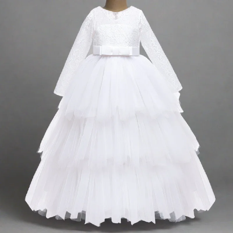 sparkly evening gown-GownLink Christening Gown or Holy Communion Girls Handmade GLGBK025