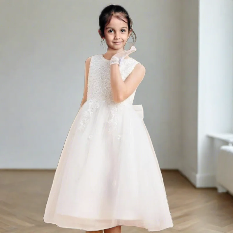 velvet evening gown-GownLink Holy Communion Dress Elegance for Your Little Princess at Christian & Catholic Celebrations and Birthdays GLHLC14