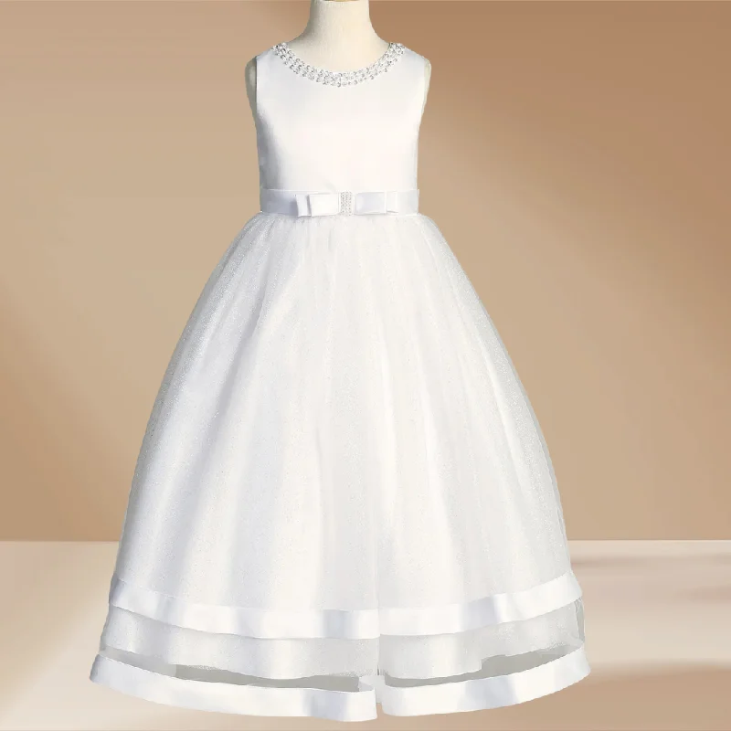 asymmetrical evening gown-GownLink Stunning Holy Communion Gown for Your Little Princess GLHLC11