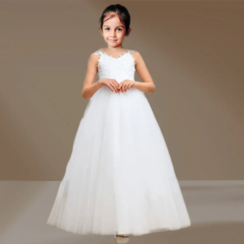 elegant long sleeve evening dress-GownLink's Flower Girl & First Communion Princess Dress Collection GLHLC7